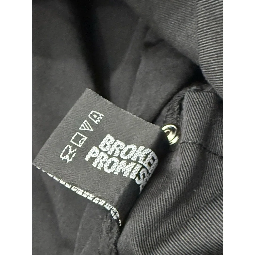 Broken Promises Mens Black Rabid Printed Work Jacket XL Chore Canvas NWT Skate‎